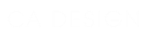 ca design logotype in white