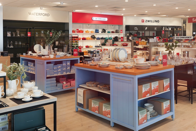 kitchenware section of arnotts shop